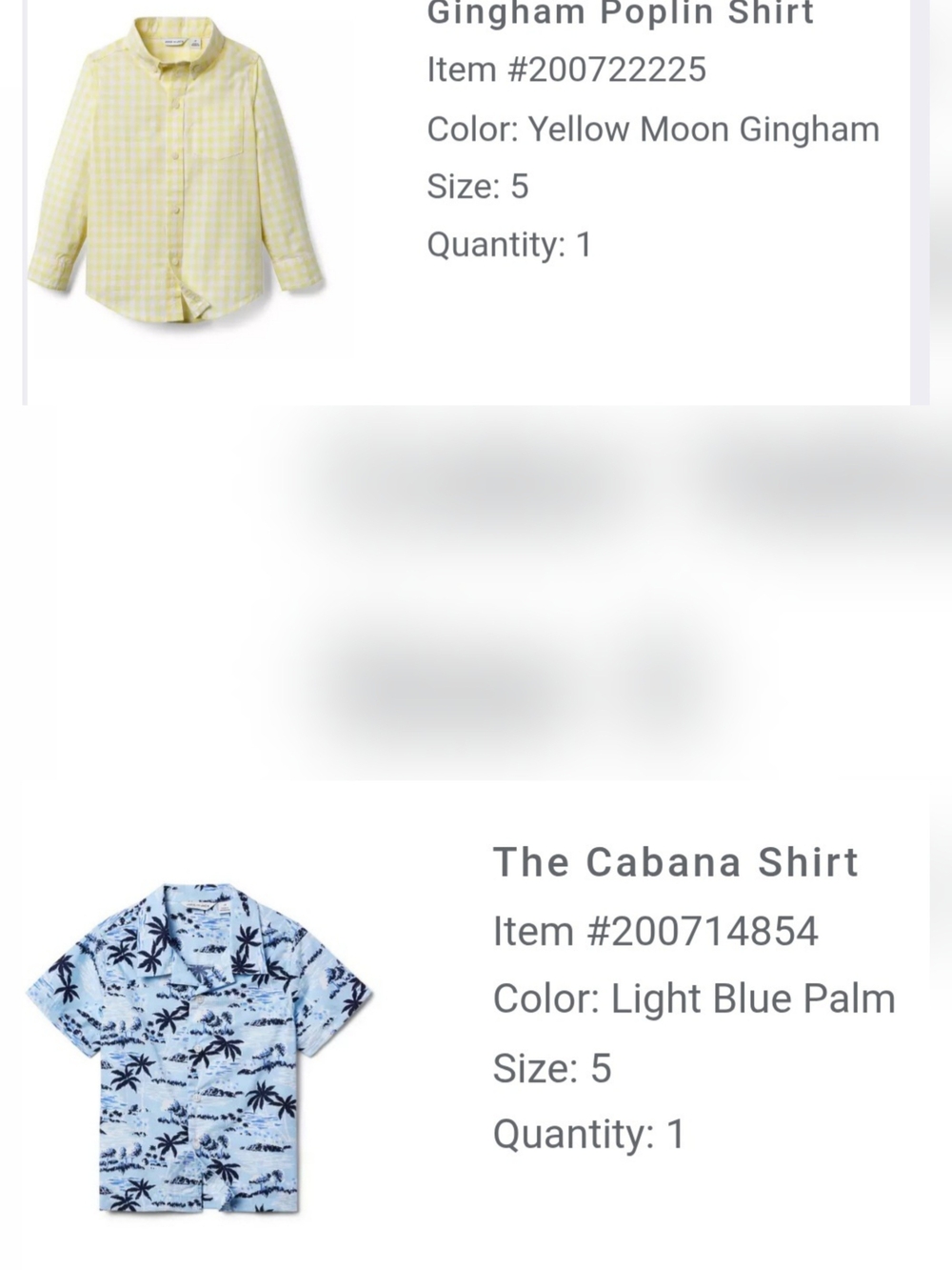 JANIE AND JACK (2 FOR 1) Size 5 Gingham Poplin Yellow + Blue Cabana Shirt